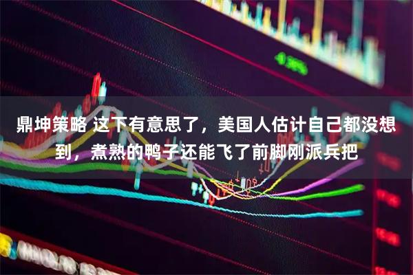 鼎坤策略 这下有意思了，美国人估计自己都没想到，煮熟的鸭子还能飞了前脚刚派兵把