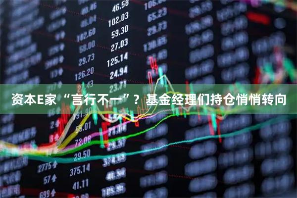 资本E家 “言行不一”？基金经理们持仓悄悄转向