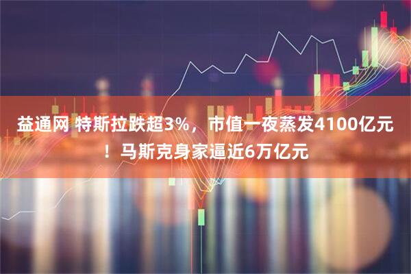 益通网 特斯拉跌超3%，市值一夜蒸发4100亿元！马斯克身家逼近6万亿元