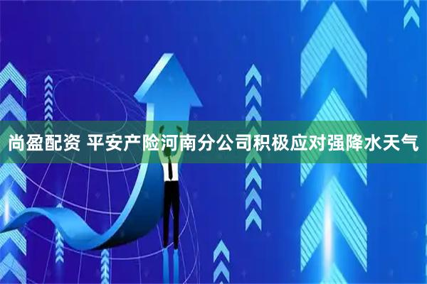 尚盈配资 平安产险河南分公司积极应对强降水天气