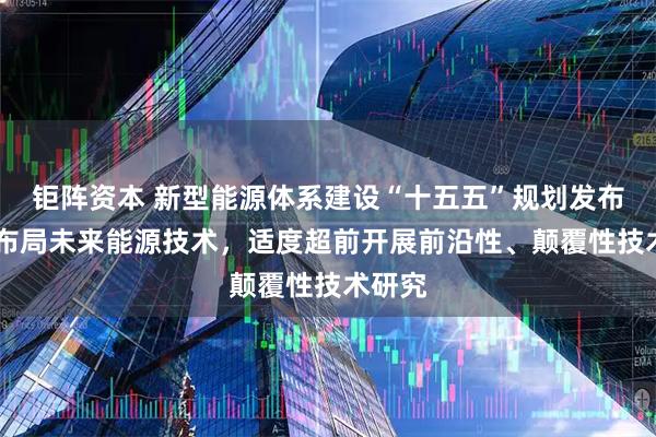 钜阵资本 新型能源体系建设“十五五”规划发布 前瞻布局未来能源技术，适度超前开展前沿性、颠覆性技术研究